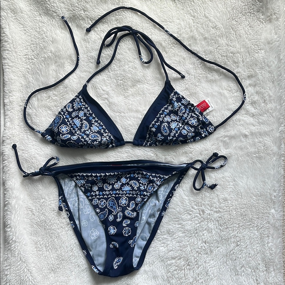 Esprit Navy Bandana Floral Bikini Set